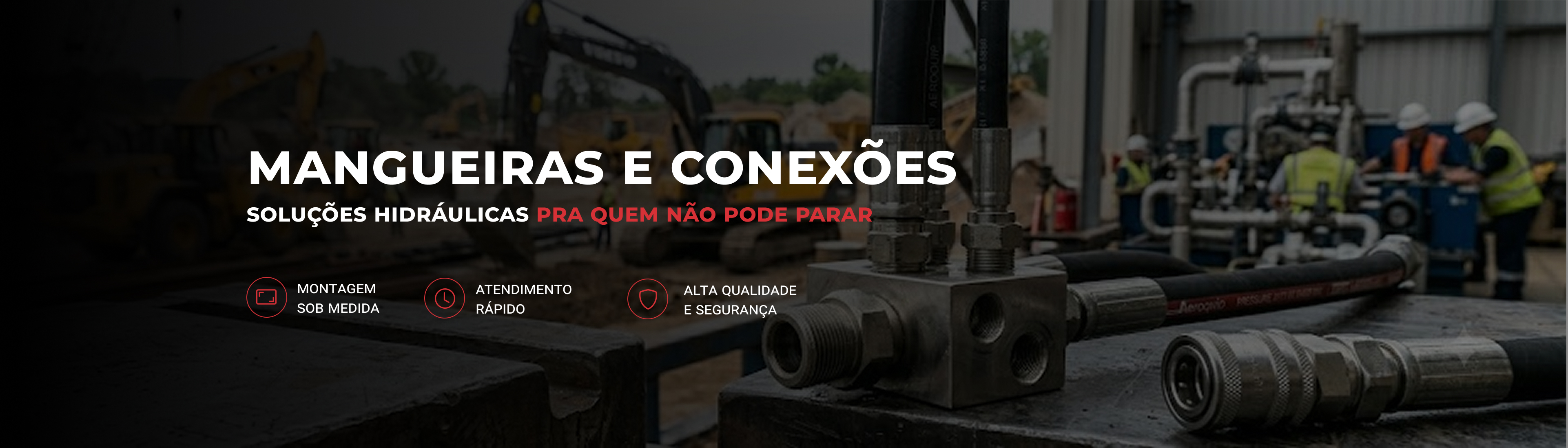 Mangueiras e conexões hidráulicas
