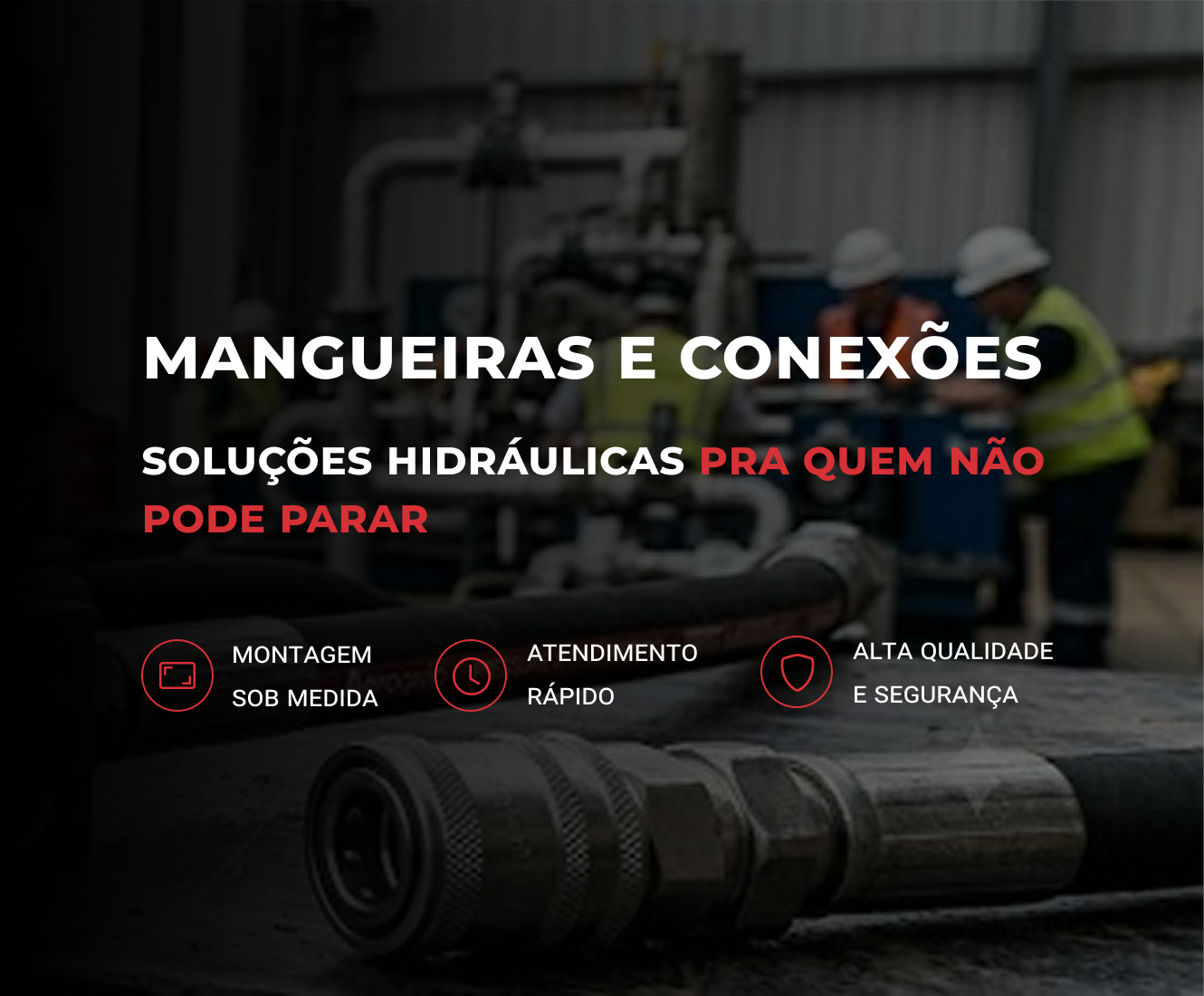 Mangueiras e conexões hidráulicas