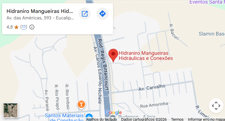 Mapa de localização da loja Hidraniro